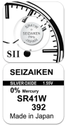 Батарейка SEIZAIKEN 392 (SR41W) Silver Oxide 1.55V