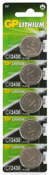 Батарейка GP Lithium CR2430-2C5 CR2430 BL5