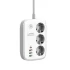 Сетевой удлинитель LDNIO SEW3452 2м, Wi-Fi упр, 3 розетки 2500W, 4 USB: QC 3.0+PD 3.0 30W, White